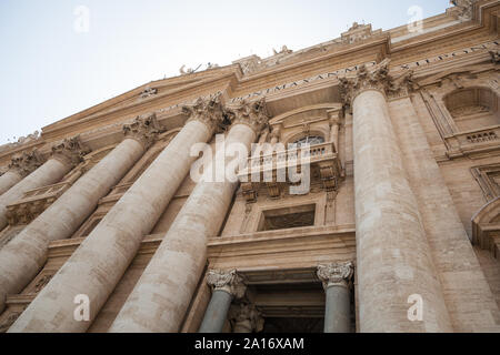 Spalten, die in der Sixtinischen Kapelle Außen, Vatikanstadt, Italien Stockfoto