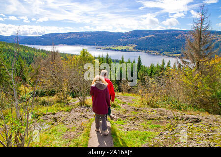 Blick auf den Schluchsee vom Berg Bildstein, Schwarzwald, Schwarzwald Stockfoto