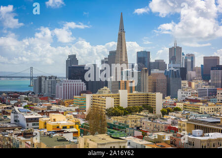 San Francisco, Kalifornien, USA Skyline tagsüber. Stockfoto