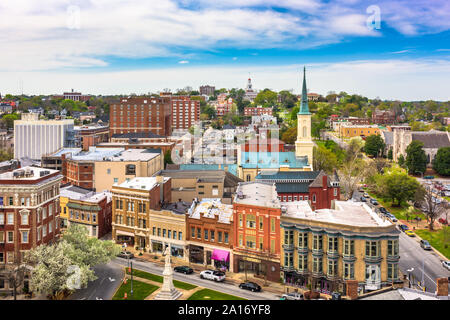 Macon, Georgia, USA historischen südlichen Downtown Skyline. Stockfoto