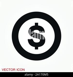 Design-Vorlage für Symbol „Geldwährung“. Vektor-EPS Stock Vektor