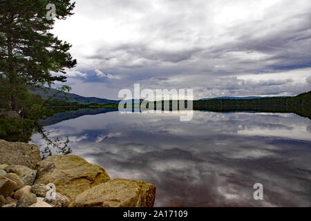 Loch Garten, Boot von Garten, Nethy Bridge, Scottish Highlands, Cairngorms, Schottland Stockfoto
