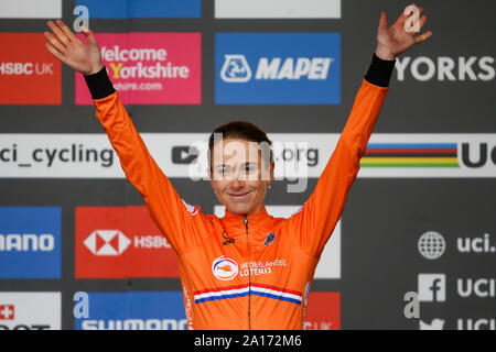 Harrogate, Großbritannien. 24. September 2019. 2019 UCI Road World Championships Frauen Elite Einzelzeitfahren. September 24, 2019 Credit Dan-Cooke/Alamy leben Nachrichten Stockfoto