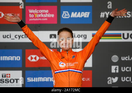 Harrogate, Großbritannien. 24. September 2019. 2019 UCI Road World Championships Frauen Elite Einzelzeitfahren. September 24, 2019 Credit Dan-Cooke/Alamy leben Nachrichten Stockfoto