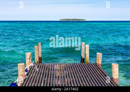 Deck Indischer Ozean Marine in Unguja aka Insel Sansibar Tansania Ostafrika Stockfoto