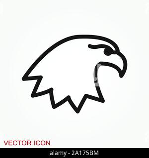Eagle-Symbol. Logo Design Vektor Vorlage, flache Symbol. Stock Vektor
