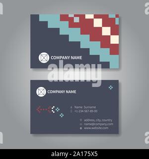 Moderne geometrische Business Card Design vorlage. Creative Business Card bereit zum Drucken. Vector Illustration. Stock Vektor