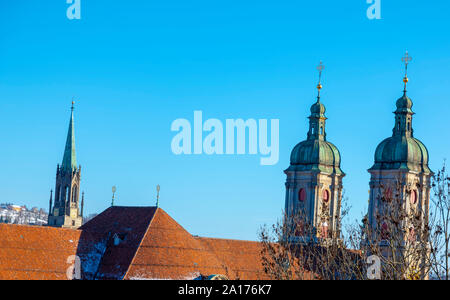 Abtei von St. Gallen in der Schweiz. Stockfoto