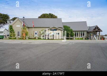Eine kleine, aber schöne Stadt an der Georgian Bay, mit einem grossen Hafen ist Meaford, Ontario, Kanada, Nordamerika Stockfoto