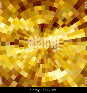 Abstrakte gold glänzend konzentrischen Mosaik vector Hintergrund. Stock Vektor