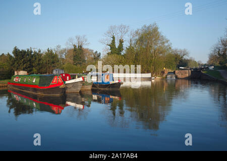 Stratford-upon-Avon Canal an lapworth. Warwickshire. UK. Stockfoto