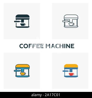 Kaffeemaschine Symbol. Dünne Linie symbol Design von Coffe Shop icon Sammlung. UI und UX. Kreative einfache Kaffeemaschine Symbol für Web und mobile Stock Vektor