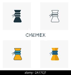 Chemex Symbol. Dünne Linie symbol Design von Coffe Shop icon Sammlung. UI und UX. Kreative einfache chemex Symbol für Web und mobile Stock Vektor