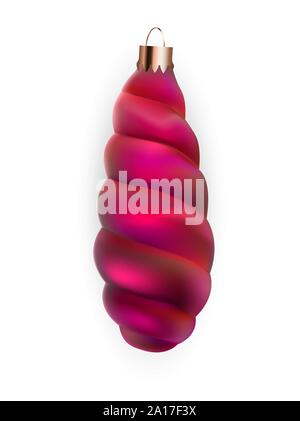 Christmas Ball isoliert auf weißem Hintergrund Vector Illustration Stock Vektor