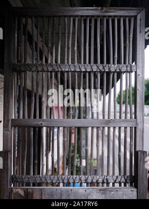 In der Nähe der traditionellen Bambus Zaun in Japan Stockfoto
