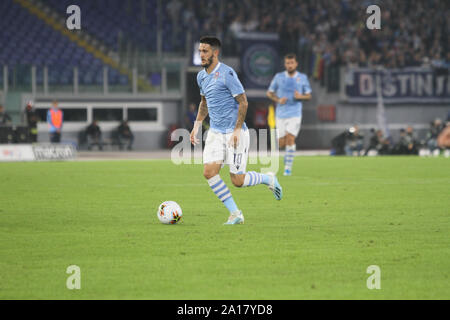 Rom, Italien. 22 Sep, 2019. Latium beat Parma 2-0 (Gol von unbeweglich und Marusic) für das vierte Match der italienischen Serie A im Stadio Olimpico von Rom. (Foto von Paolo Pizzi/Pacific Press) Quelle: Pacific Press Agency/Alamy leben Nachrichten Stockfoto
