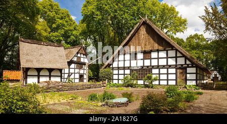 Museumshof Rahden, historisches Bauernhaus, Open-air Museum, Rhaden, Ostwestfalen-Lippe, Nordrhein-Westfalen, Deutschland Stockfoto