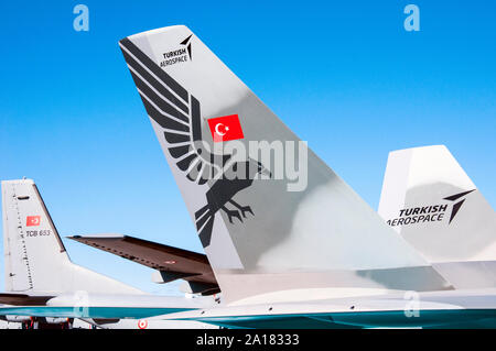 ISTANBUL, Türkei - 22. SEPTEMBER 2019: HURJET, Turkish Aerospace Industries, Inc. ist eine militärische Ausbildung Flugzeuge ausgelegt als Jet Engine eine Ausbildung Stockfoto