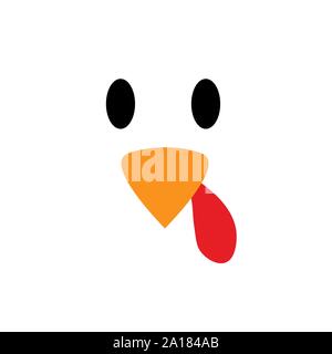 Thanksgiving Tag. Vektor Türkei vogel Muster nahtlose Hintergrund. die Türkei vogel Hintergrund Augen und Schnabel. Stock Vektor