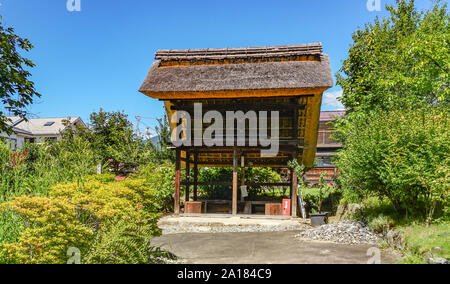 Takano kanzo Yashiki (ehemaliger Wohnsitz der Familie), ein traditionelles japanisches Haus in Koshu Shioyama, Stadt, Yamanashi, Japan Stockfoto