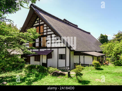 Takano kanzo Yashiki (ehemaliger Wohnsitz der Familie), ein traditionelles japanisches Haus in Koshu Shioyama, Stadt, Yamanashi, Japan Stockfoto