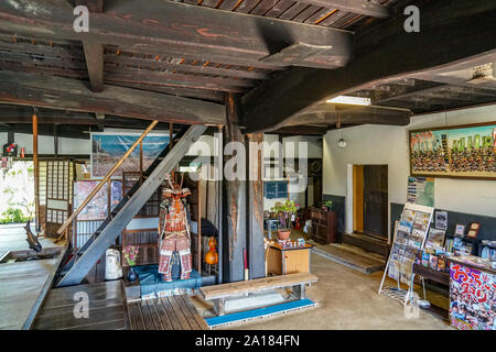 Takano kanzo Yashiki (ehemaliger Wohnsitz der Familie), ein traditionelles japanisches Haus in Koshu Shioyama, Stadt, Yamanashi, Japan Stockfoto