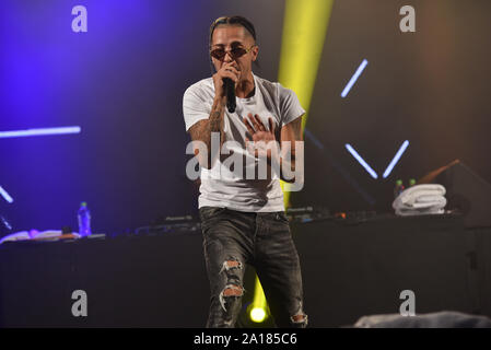 Highlights von Tag zwei von Leeds Festival in Bramham Park mit Fans noch einen Tag der Musik und Sonnenschein genießen. Mit: dappy Wo: Leeds, Großbritannien Wann: 24 Aug 2019 Quelle: Graham Finney/WANN Stockfoto