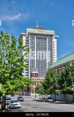 Regionen Bank Gebäudes in der Innenstadt von Montgomery Alabama, USA. Stockfoto