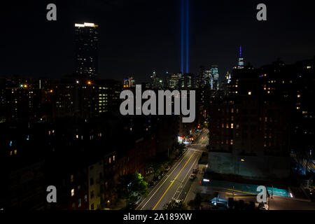 Tribut in Leuchten mit 091119 Lower East Side New York Stockfoto