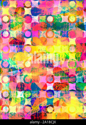 Buntes abstraktes Grunge-Aquarellbild. Stockfoto