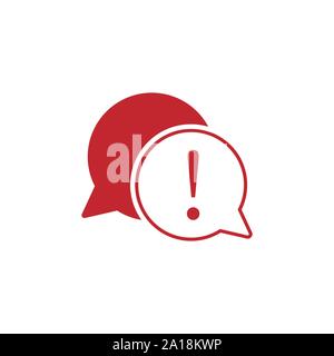 Ausrufezeichen. Vector Illustration, flache Bauform. Stock Vektor