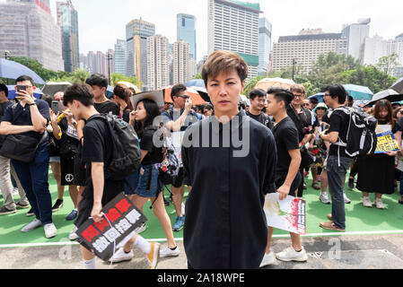 Sängerin Denise Ho schließt sich der Protest. Die demonstranten März in Hongkong gegen die Auslieferung Rechnung eingereicht von Chief Executive Carrie Lam. Aussetzung der Th Stockfoto