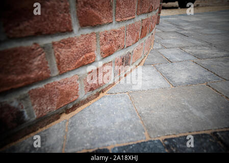 Gartenbau, blockwork, Mauerwerk, Pflaster & Fechten Stockfoto