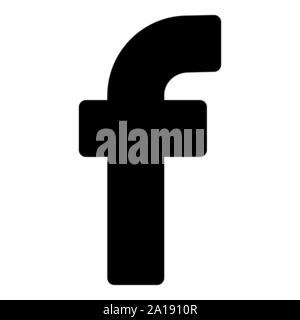 F Anfangsbuchstabe für Logo auf weißem Hintergrund Stock Vektor