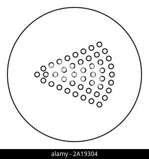 Spray Aerosol jet Wasser Sprühnebel der Zerstäuber von kosmetischen Flasche Symbol im Kreis runde Kontur schwarz Vector Illustration Flat Style einfach Stock Vektor