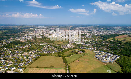 Luftaufnahme von Rodez Stadt in Aveyron, Frankreich Stockfoto