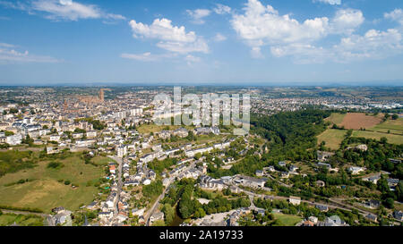 Luftaufnahme von Rodez Stadt in Aveyron, Frankreich Stockfoto