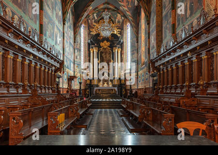 Kathedrale Basilica der Geburt der seligen Jungfrau Maria in Sandomierz, gotische Kirche um 1360 errichtet, Polen Stockfoto