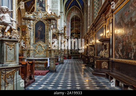 Kathedrale Basilica der Geburt der seligen Jungfrau Maria in Sandomierz, gotische Kirche um 1360 errichtet, Polen Stockfoto