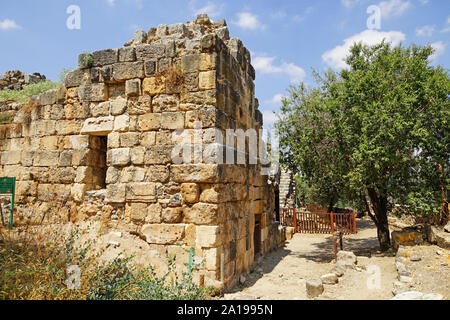 Eine verlassene Moschee an der Hermon Stream Nature reserve (Banias) Golanhöhen Israel Stockfoto