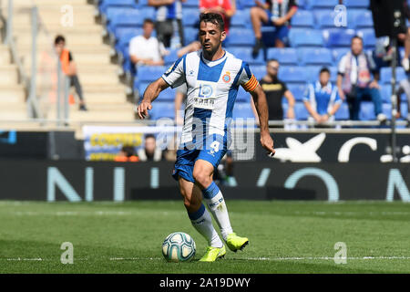 Barcelona, Spanien. 25 Sep, 2019. BARCELONA, 22-09-2019. LaLiga 2019 / 2020 Datum 5. Espanyol-Real Sociedad. Victor Sanchez von Espanyol Credit: Pro Schüsse/Alamy leben Nachrichten Stockfoto