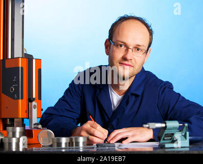 Ingenieur Erfassung von Messdaten Stockfoto