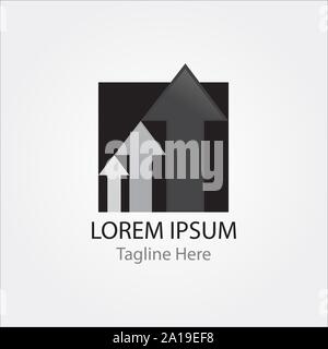 Der Pfeil Logo Vorne, Schriftzug modernes Symbol Symbol Vorlage - Abstrakt design-Vektor Stock Vektor