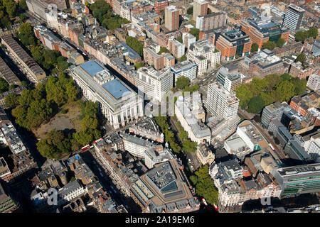 Bloomsbury Square und Southhampton Row als aus der Luft gesehen Stockfoto