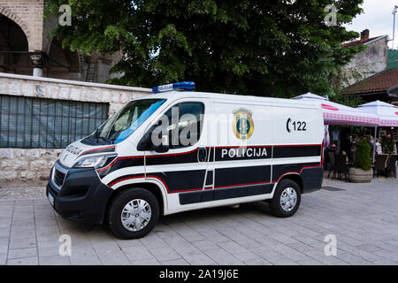 Polizei Auto, Sebilj, Bascarcija, Sarajevo, Bosnien und Herzegowina Stockfoto