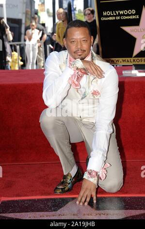 Los Angeles, CA. 24 Sep, 2019. Terrence Howard zu der Induktion Zeremonie für Stern auf dem Hollywood Walk of Fame für Terrence Howard, Hollywood Boulevard, Los Angeles, CA September 24, 2019. Quelle: Michael Germana/Everett Collection/Alamy leben Nachrichten Stockfoto