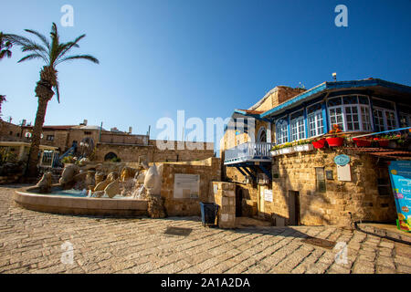 Straße in der Altstadt von Jaffa, Israel Stockfoto