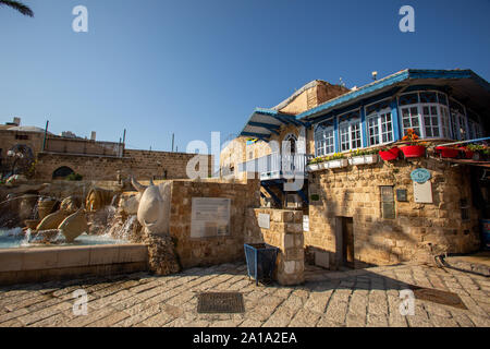 Straße in der Altstadt von Jaffa, Israel Stockfoto