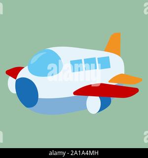Fat Flugzeug, Illustration, Vektor auf weißem Hintergrund. Stock Vektor