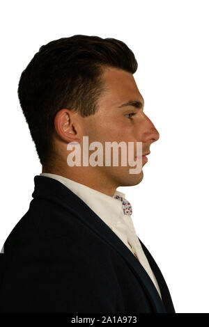 Seitenansicht eines junge Unternehmer Stockfoto